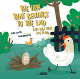 The hen that belongs to the lad lays eggs that are plaid